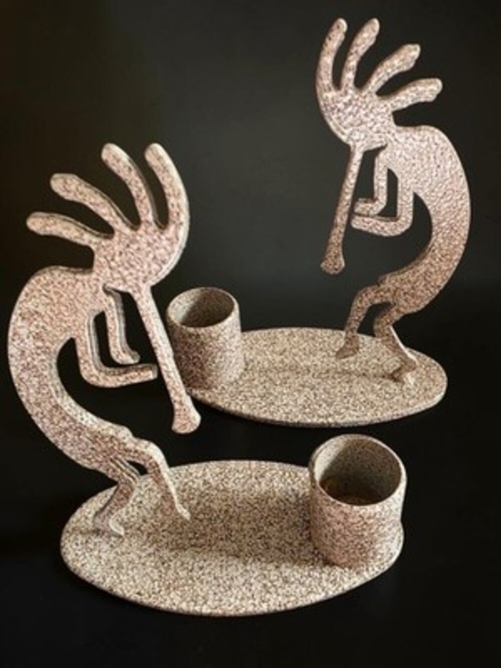 Kokopelli Candle Holder Figurine Set LaZart